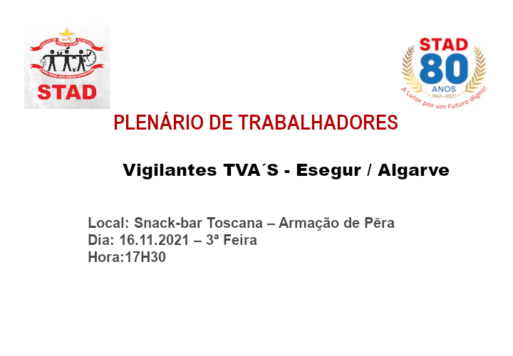 Plenário de Trabalhadores TVAS Esegur Algarve