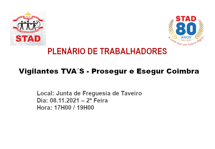 Plenário de Trabalhadores TVAS Prosegur Esegur Coimbra